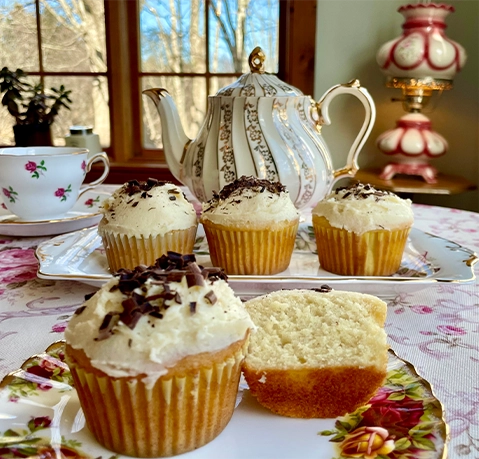 Freshly baked cupcakes for afternoon tea